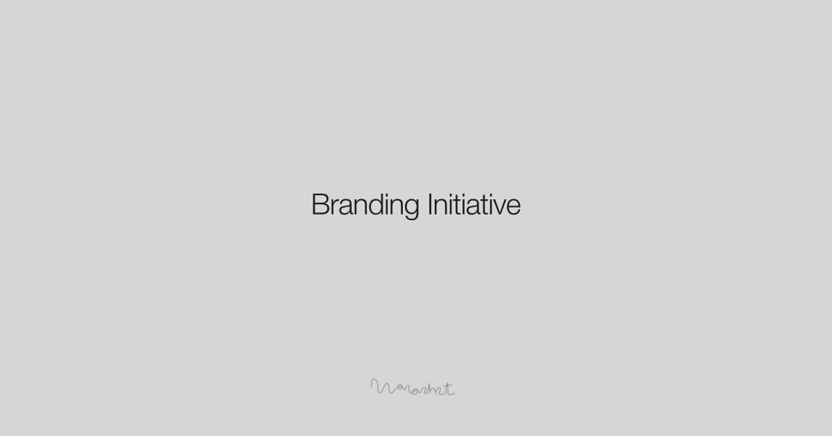 Abstract branding concept with geometric shapes and typography