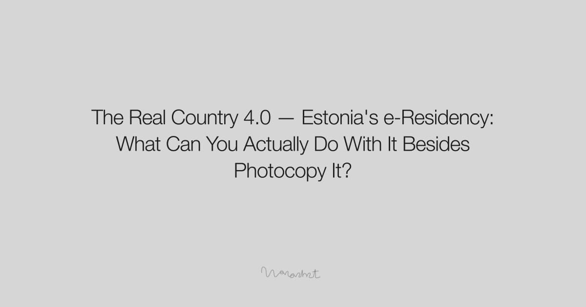 Estonia e-Residency card on a laptop